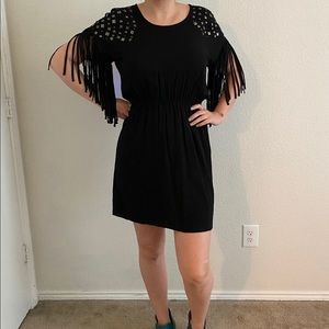 Ariat fringe sleeve with stud detail dress